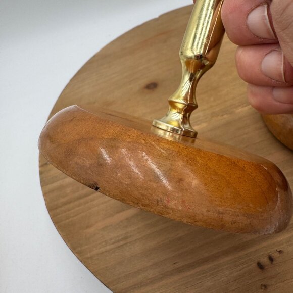 Set of 2  Oregon  Myrtle wood Candle Holders MCM decor - Picture 7 of 14